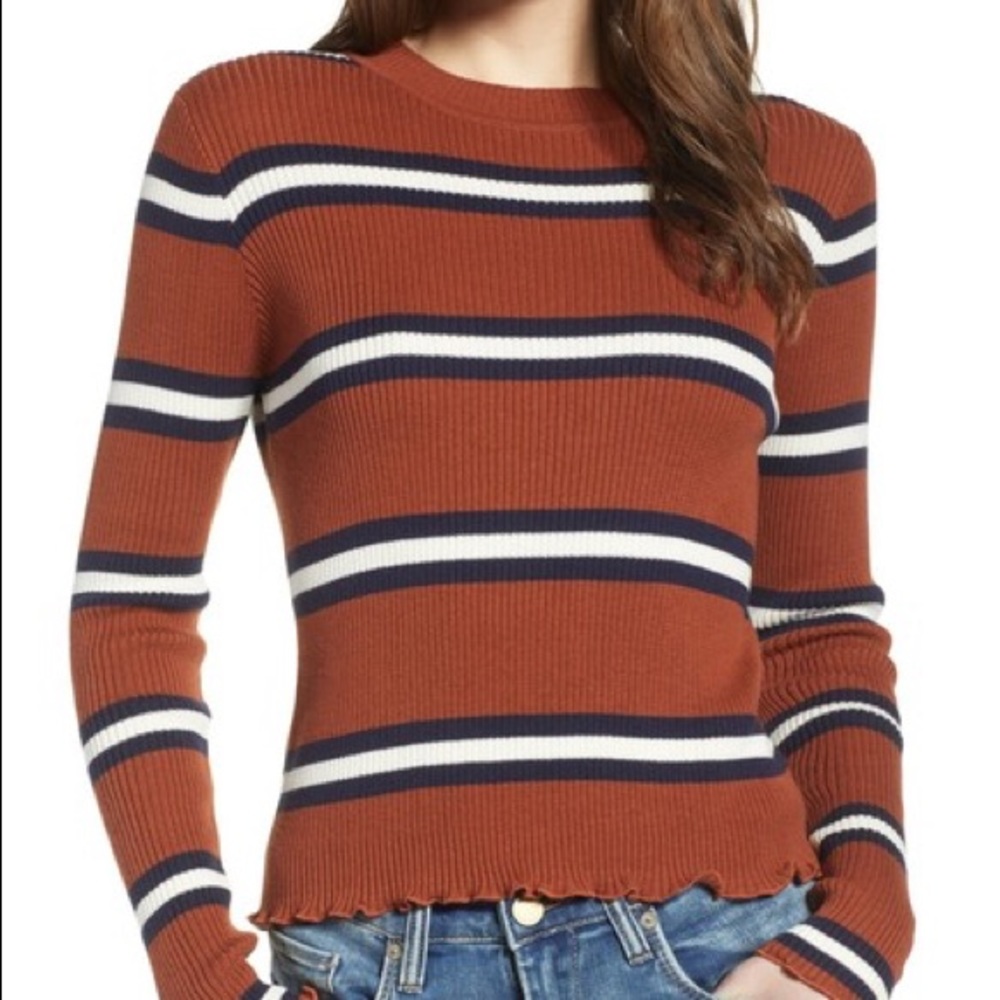 bp // ribbed lettuce hem long sleeve